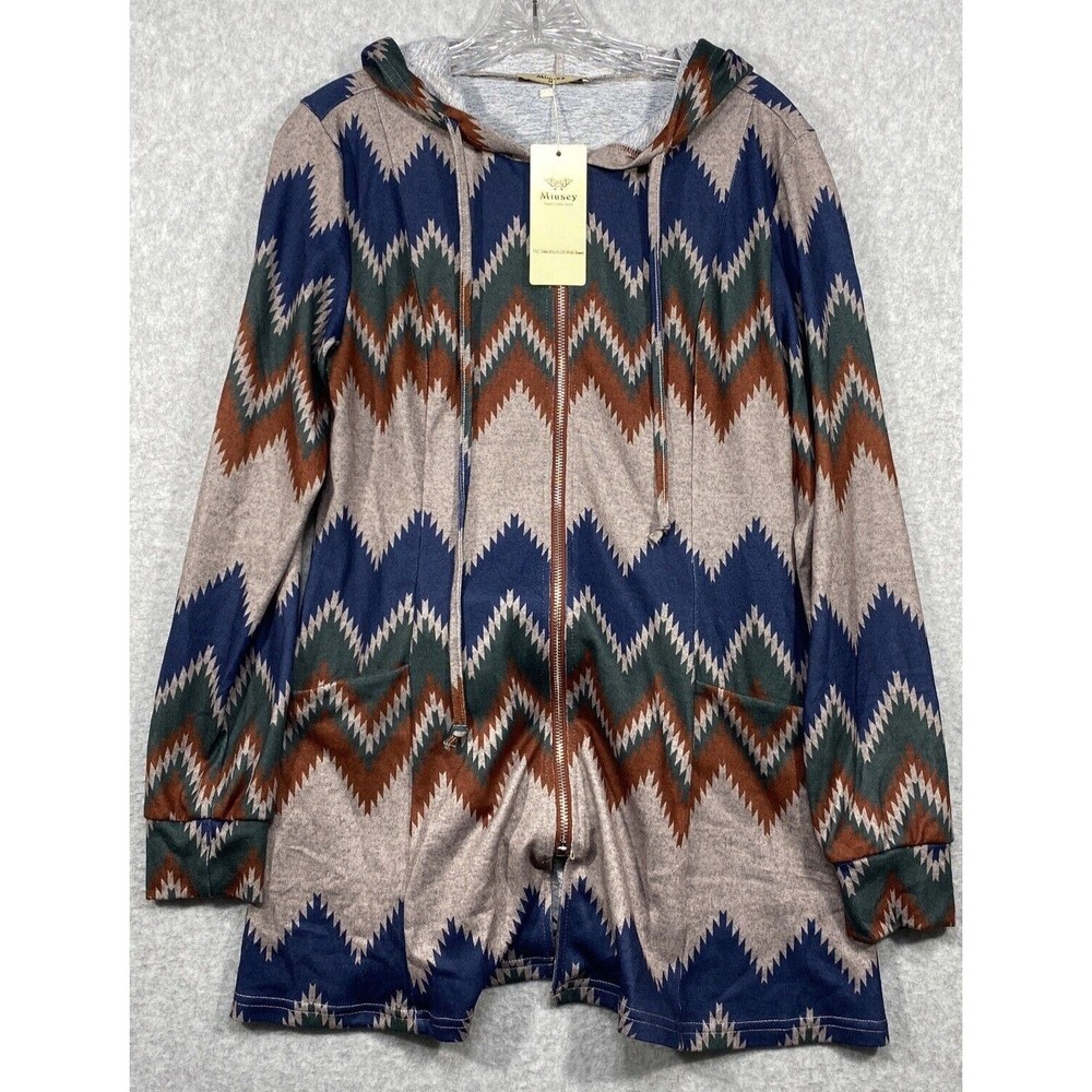 Miusey Women's Medium Zip Up Long Hoodie Jacket Lightweight Tunic Sweatshirt‎